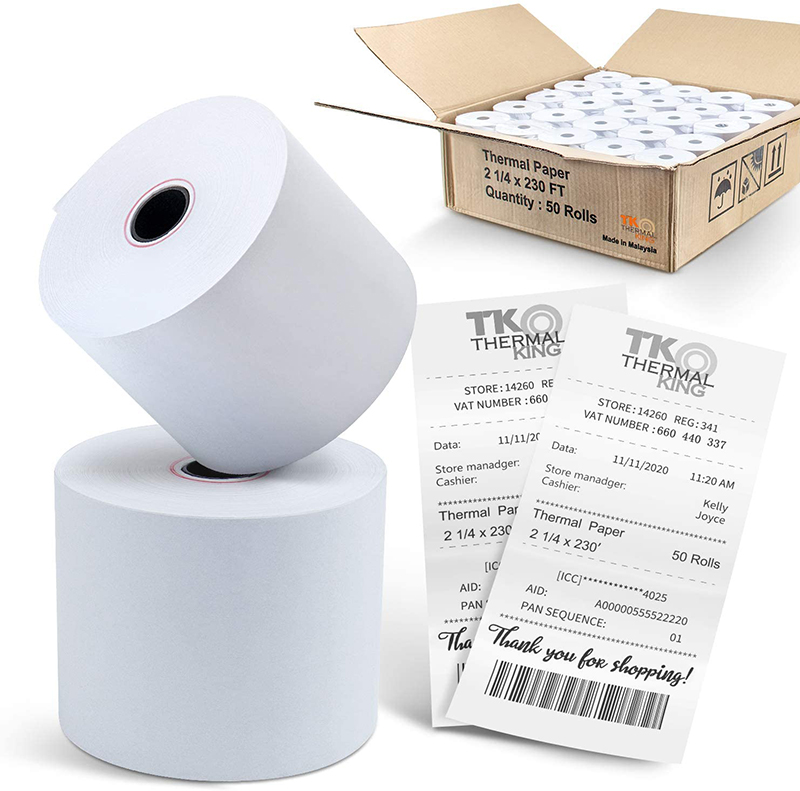 Rollo de papel térmico para cajero automático, recibo de caja, POS, banco, papel para caja registradora, 57x40mm, 80x80mm, 48gsm, 50gsm, 55gsm, 30mm, 40mm, 50mm, 60mm